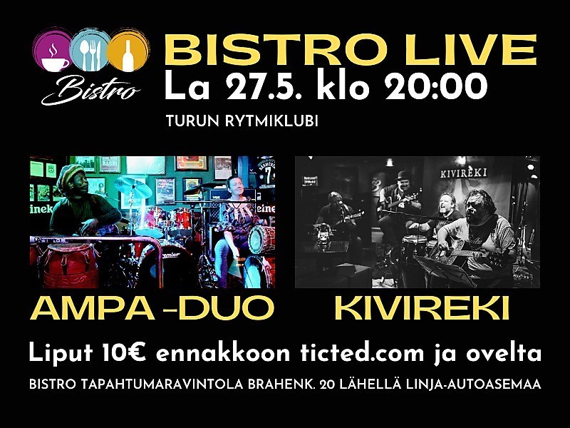 Bistro live ampa  duo kivireki 27 5 ticted
