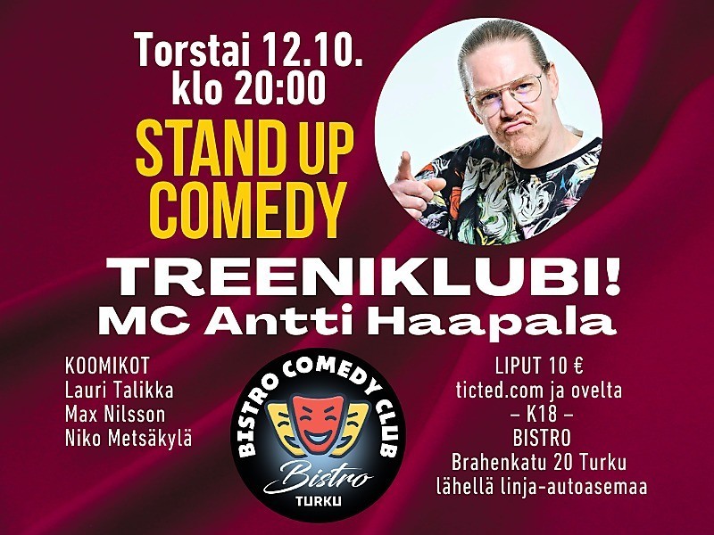 Bistro stand up treeniklubi 12 10 ticted