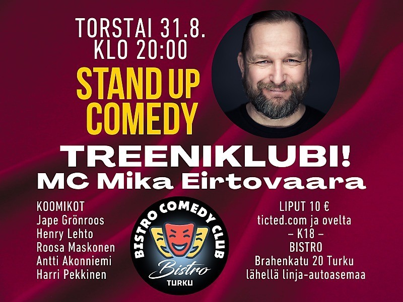 Bistro stand up treeniklubi 31 8 ticted